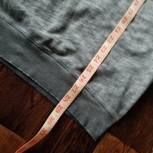 PINK Victoria's Secret Washed Out Charcoal Grey/Black Lightweight Sweatshirt - Picture 3 of 8